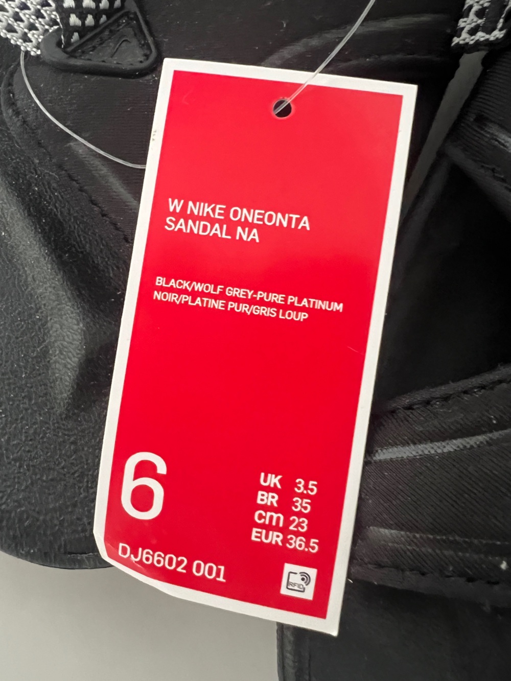 Nike Women Oneonta Sandal 'Black Pure Platinum' - Picture 2 of 4
